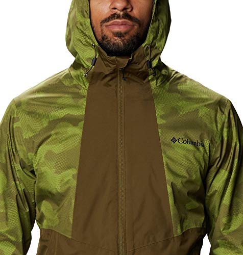 Columbia Men’s Inner Limits Ii Jacket, Packable, Waterproof & Breathable, New Olive/Matcha Spotted Camo, Small #TOP3
