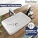 Bathroom Vessel Sink, DeerValley 19'' x 12'' Semi Recessed Bathroom Sink Rectangular White Ceramic Vessel Sinks for Bathroom Modern Bath Sink Bowl Vanity Sinks Above Counter Basin DV-1V0047
