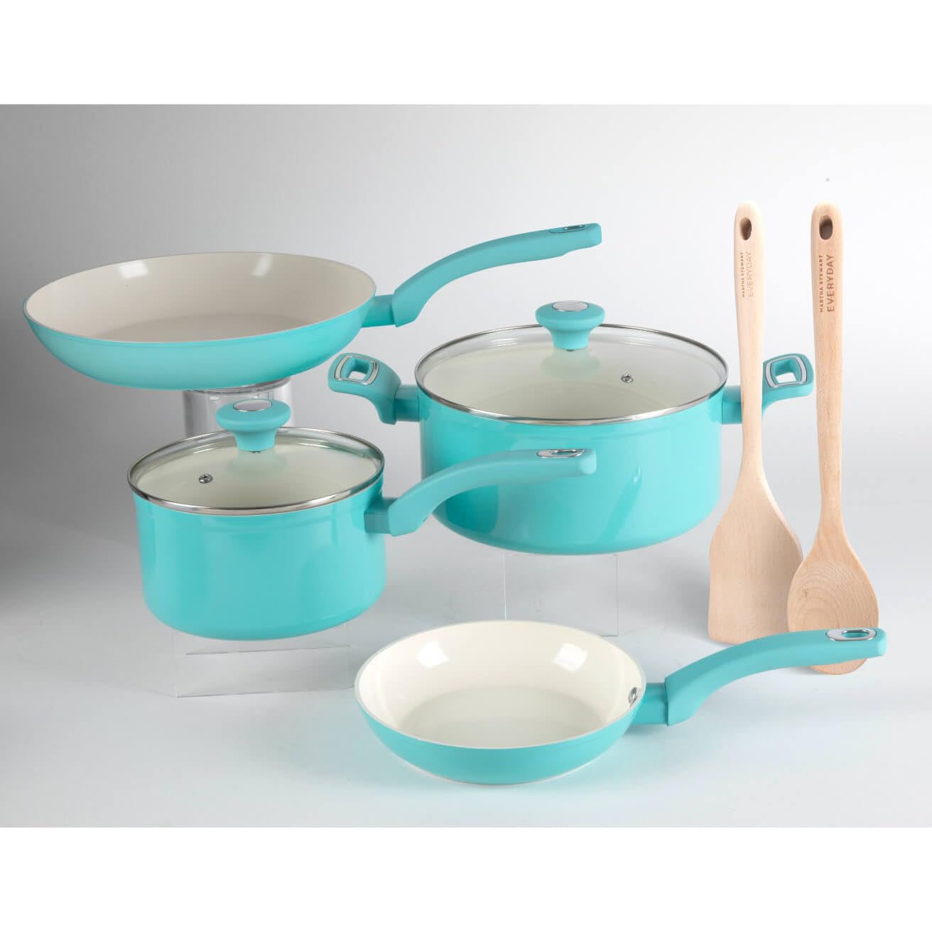 Martha Stewart Everyday Rexford 8 Piece Aluminum Cookware Set W