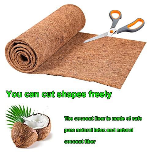 GGOUPTY Coco Liner Roll 16 Inch x 78.7 Inch Coconut Liners for Planters Natural Coconut Fiber Basket Liner Sheet Coir Mat Liner for Patio Containers Garden Plants Wall Planter Decor - Image 4