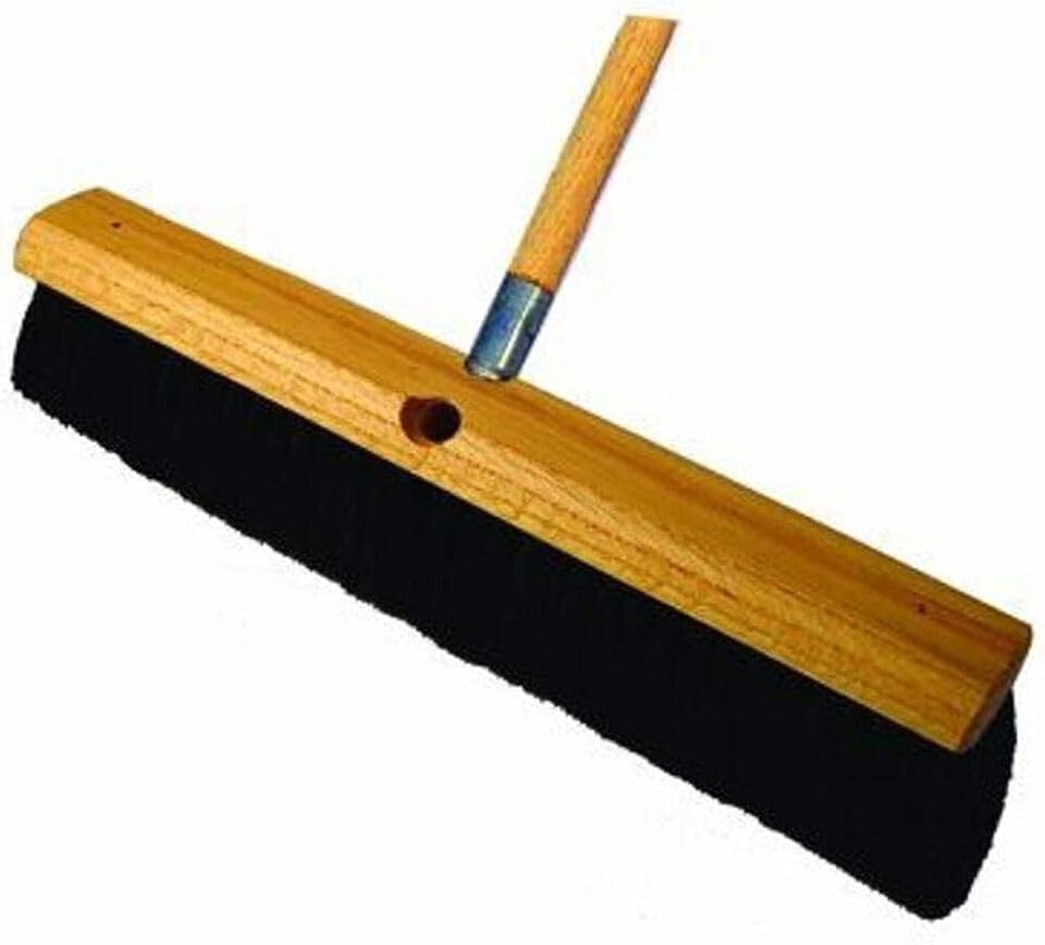 Model 724 Horsehair Floor Broom – 24" Wide, 3" Trim, 48" Handle – Premium 100% Horsehair Broom for Smooth, Dry Floors
