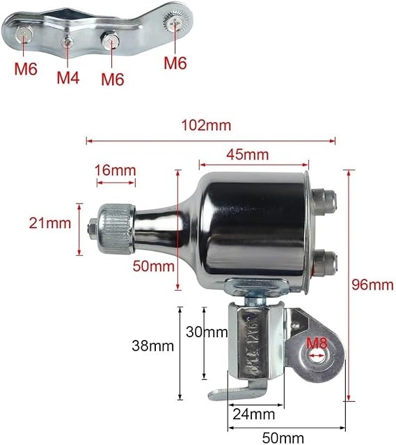 12V 6W Bicycle Dynamo Generator Compatible with Bike Wheel Generator Motorized Headlight and Tail Light Friction Generator