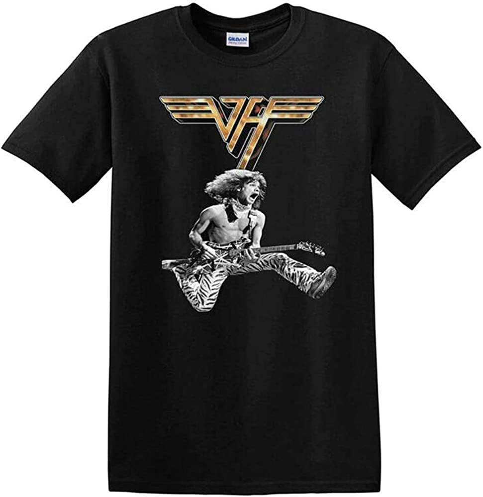 Eddie Van Halen Vintage Apollo Theatre Manchester UK 1980 T-Shirt Black (Medium)