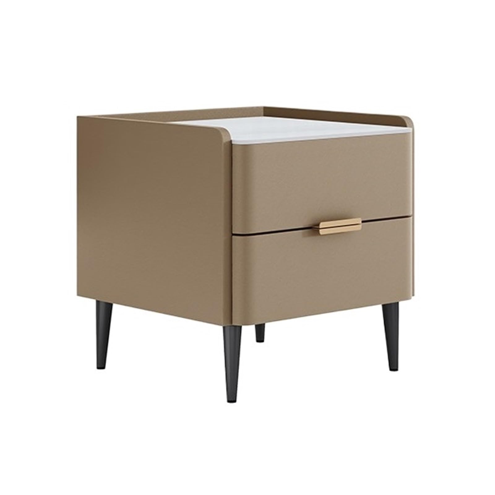 HLHLOP777 Nightstand A Spacious Slate Nightstand Featuring Elegant Hardware And Two Drawers Bedroom Furniture
