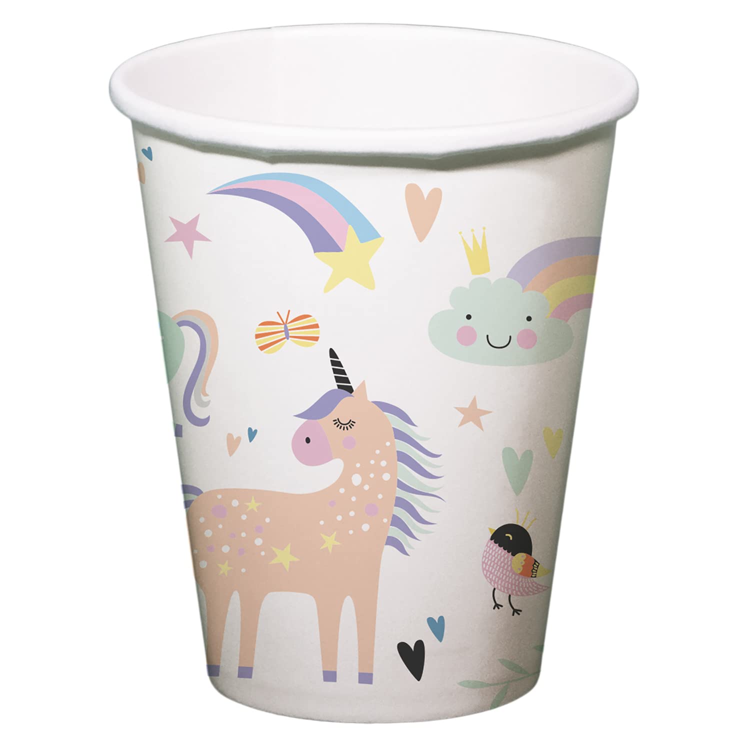 Folat Unicorns & Rainbows 68343 Drinking Cups 250 ml Pack of 6 Multi-Coloured
