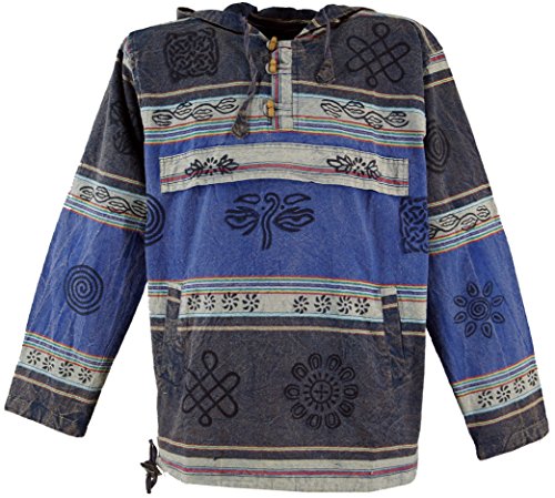 Goa Kapuzenshirt, Baja Hoody Nepalhoodie - blau / / Variante: Größe: M