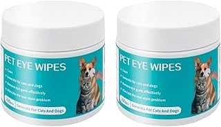 Dog Eye Wipes 200Pcs Count – for Dogs & Cats, Dog Eye Wipes Cleaner, Natural Cleaning Pet Wipes for Face Gently Remove Tea...