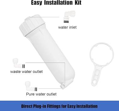 3012 Reverse Osmosis Membrane Housing Kit with Quick-Connect Fitting