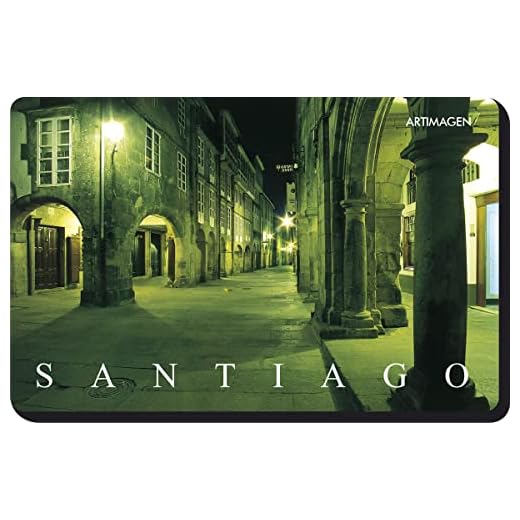 Imán Calles Santiago Compostela 70x45 mm.