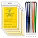 Produktbild QBÉKA Impfpass Hülle 5 Stücke Schutzhülle für 104 * 168mm Impfpass erwachsene Impfausweis, Transparent und Hartplastik Mit 5 Lanyard, Wasserdichte, Weiche, Transparente Klarsichthülle Impfpasshülle