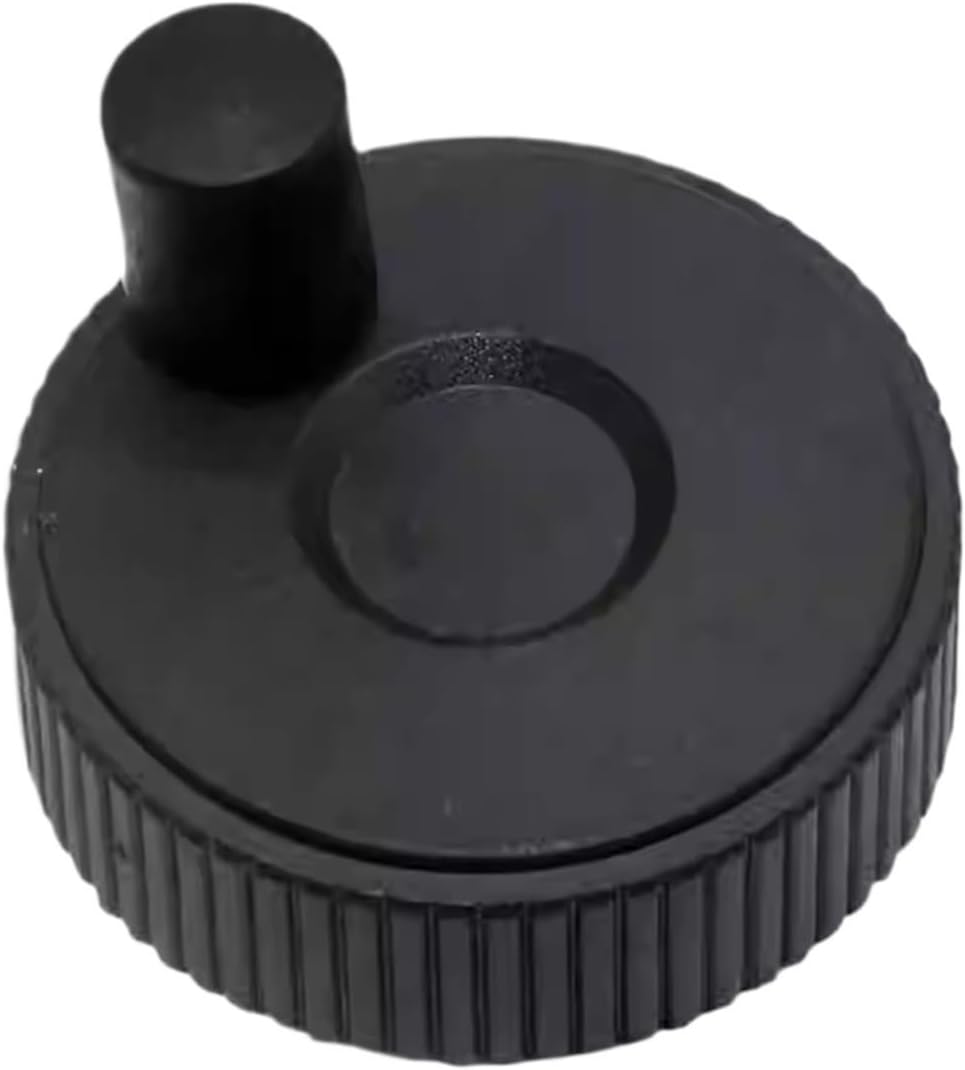 1pcs M5 Black Plastic Mesh Striped Ripple Handle Round Hole Side M5 Top Ribbon Handle for Detecting Hand Cranked Wheels 50/60mm(6x50mm)
