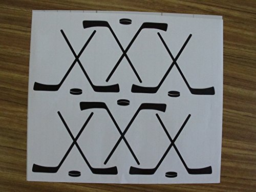 Set de 36 Vinilos Decorativos de Hockey en Negro miniatura 5