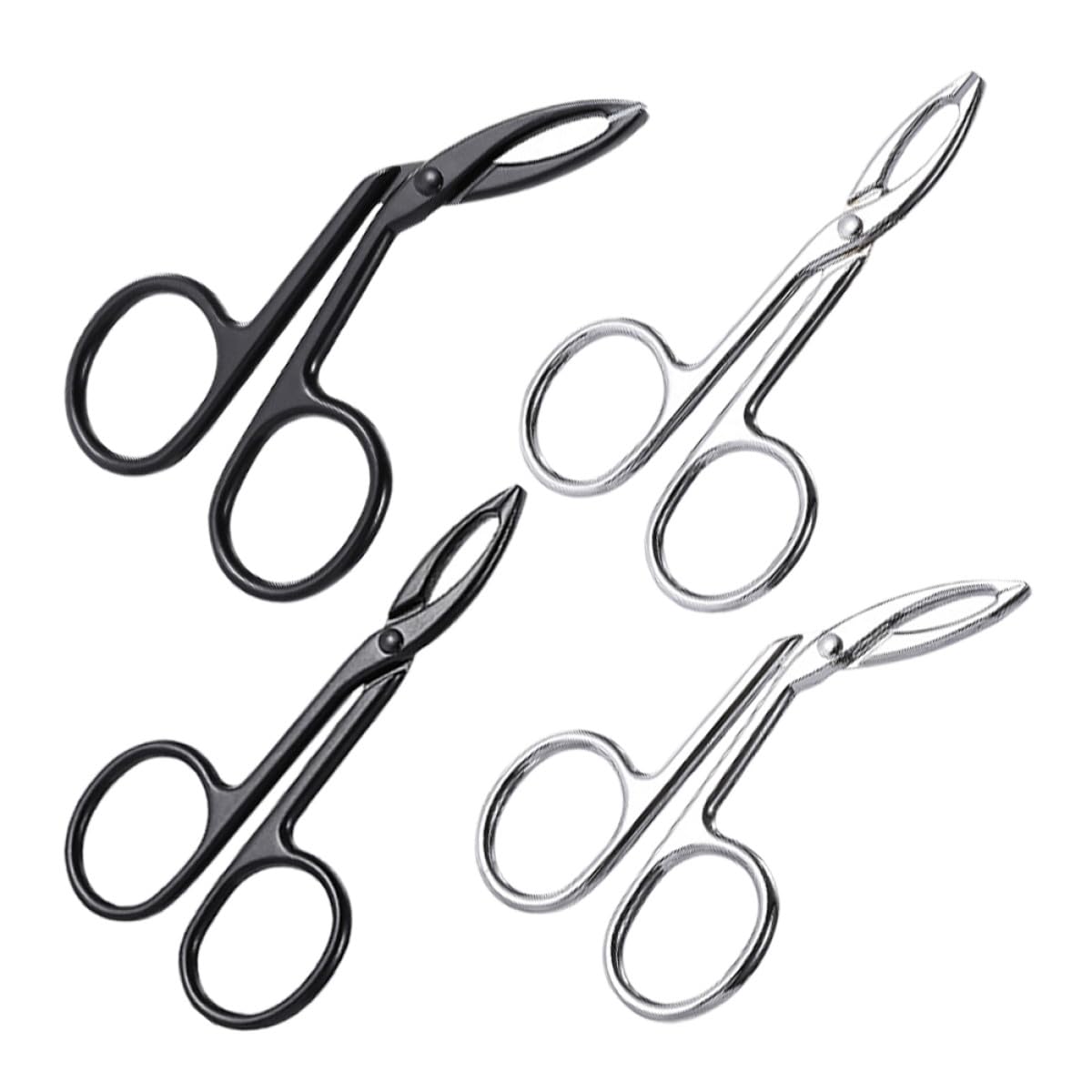 Pinzas para cejas de acero inoxidable duradero juego LIFKOME de punta curva y recta facial