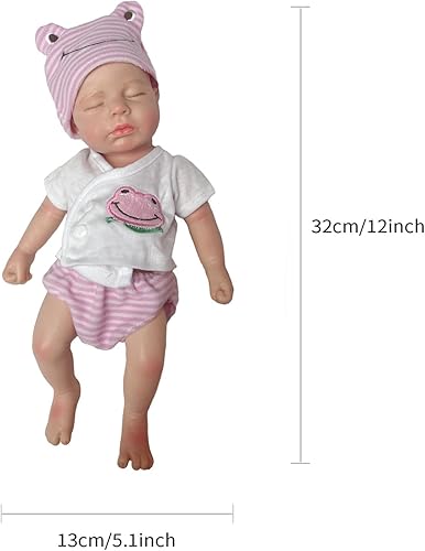 Miniatura 4 de OtardDolls 13.0 in cuerpo completo sólido de silicona Loulou Girl Reborn Muñecas realistas hechas a mano pintadas muñecas Reborn regalo para niños