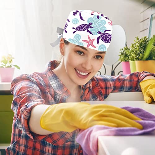 2 gorras de trabajo para mujer con cinta y encaje miniatura 5