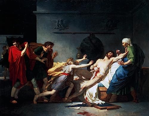 Tableau sur toile La Mort de Caton poster 58 x 90 cm par Pierre-Narcisse Guérin sans cadre