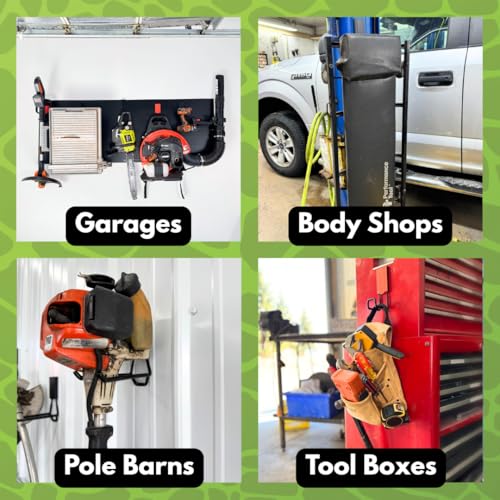 GATOR MAGNETICS MEGA 3" and 4.5" Open Hook 4 Pack - Magnetic Heavy Duty Garage Hooks with 45 lb Hold for Steel Surfaces - Garage Organization for Tools, Ladders, Weed Eaters, and More