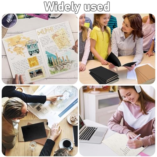 50 Pack A5 Notebooks Bulk, Lined Journals with Black Covers for Students by Anzices - Used condition - Image 5