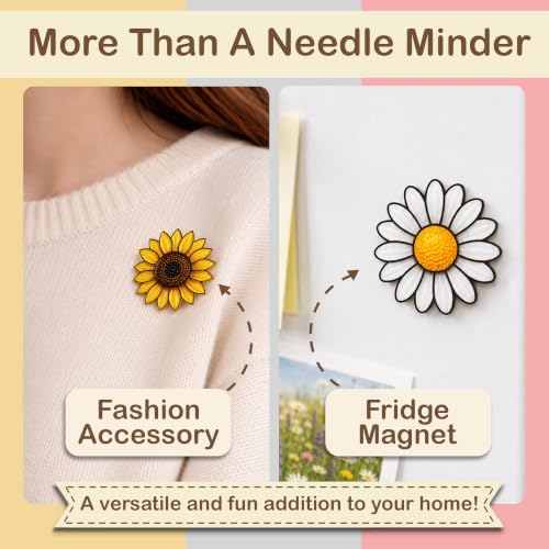 Image of Kraftex Magnetic Needle Minder. Needleminder for Embroidery & Sewing. Cute Needlepoint Accessories. Magnetic Needle Holder for Cross Stitch. Cute Magnet Pin Gift