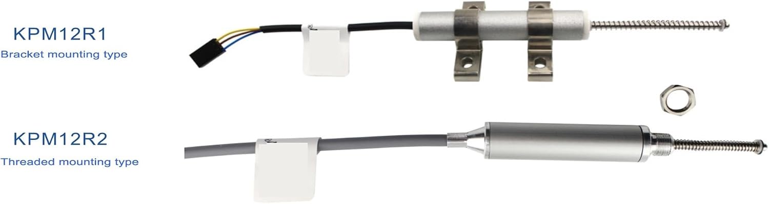 Position Ruler Sensors KPM12R2 15mm-300mm Automatic Reset Linear Displacement Sensor Electronic Spring Transducer(15mm)