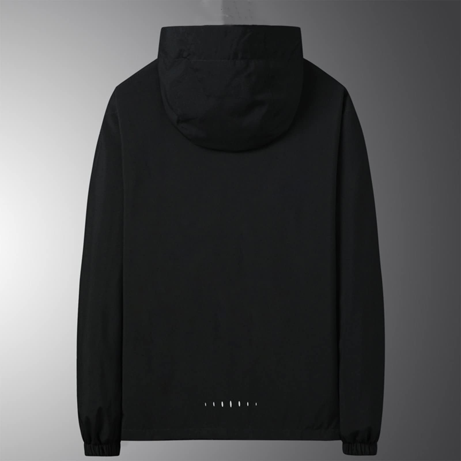 Giacca con cappuccio da uomo con tasche con cerniera, impermeabile da uomo, traspirante, leggera, tagliata, giacca invernale da jogging, giacca a vento Full Zip Cappotto autunnale tinta unita