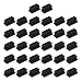 Antrader Furniture Foot Table Chair Legs Blanking End Plastic Square Rectangle Tube Inserts Threaded End Blanking Caps Protector Black Set of 32 (13x26mm)