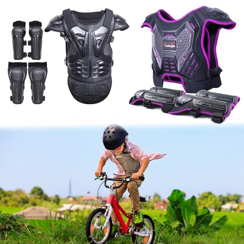 StarknightMT Kids Dirt Bike Gear 2 Sets Black and Purple,