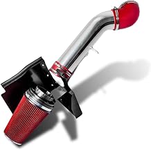 Heat Shield Cold Air Intake Kit with Reusable Red Filter Compatible with 02 03 04 05 06 Chevrolet Avalanche 1500 5.3L V8