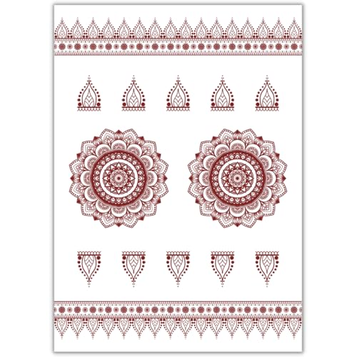 Hoja de tatuaje de henna mehndi - Paisley Mandala 2