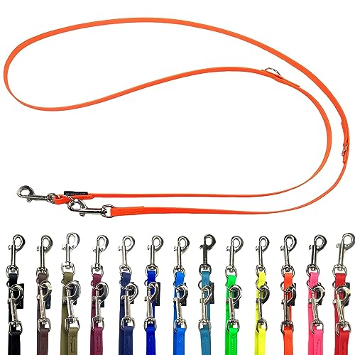 Biothane Hundeleine kleine Hunde/große Hunde verstellbar 2m / 2 40m / 2 80m / 3 50m / 5m SILBERNER Haken 9mm / 13m m / 16mm (2m X 9mm Orange)