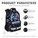 MEETUHONEY Custom Gaming Backpack with Lunch Box - Set of 3 School Boys Backpacks Matching Combo for Kids - Fashion Black Bookbag and Pencil Case Bundle
