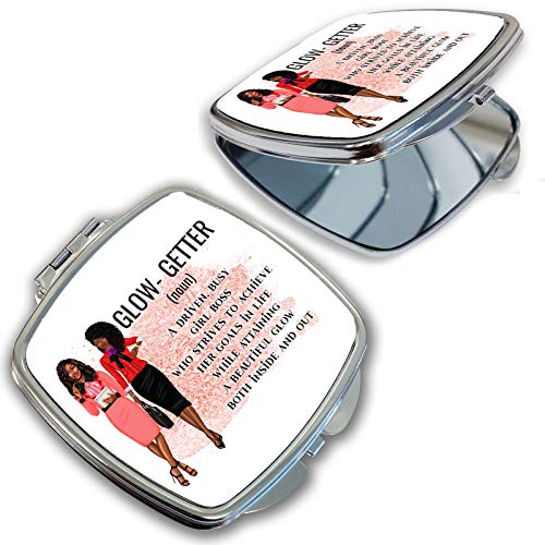 BRGiftShop African American Strong Black Woman Inspirational Motivational Definition Compact Pocket Cosmetic Mirror