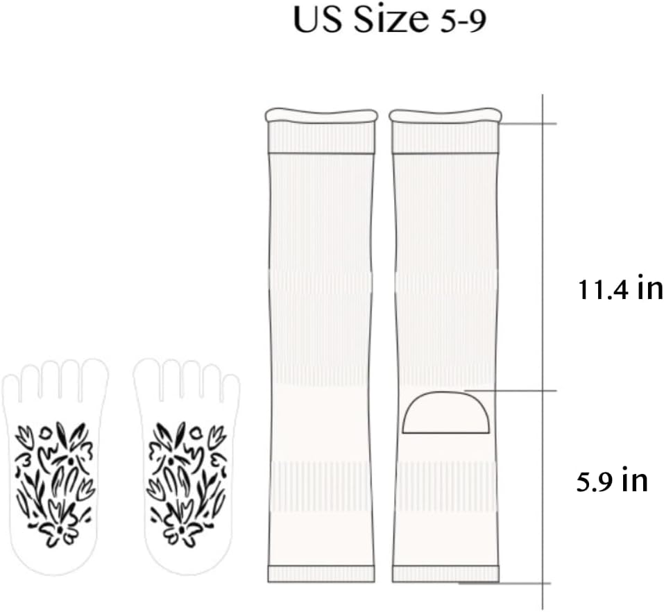 Open-Toe Yoga Socks for Women, Mid-Calf Cotton Non-Slip, Pilates, Running, Cycling, Exercise with Comfort and Style