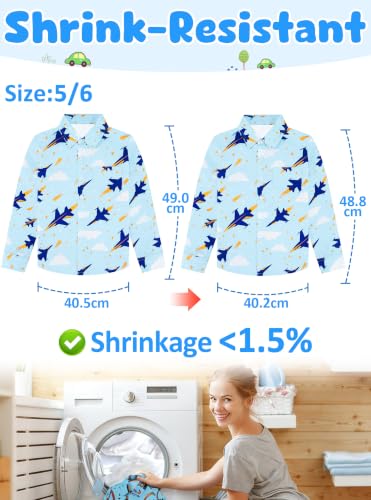 Image of Boys Hawaiian Button Down Shirt, Pure Combed Cotton Short Sleeve Size 3-15Y | Pure Combed Cotton, Smooth 60s yarn, Tagless Label, Pilling-Resistant, Shrink-Resistant, Fade-Resistant, Machine Washable