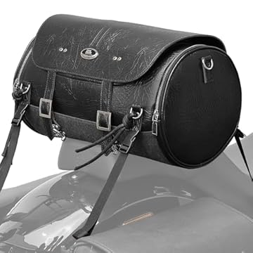 motorcycle leather tail bag