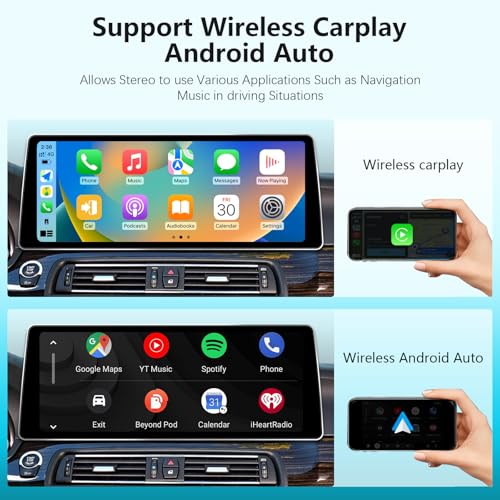 Radio con pantalla táctil QLED 12.8" para BMW 5 Series miniatura 6