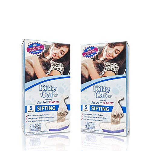 Alfapet Kitty Cat Pan Disposable, Elastic Sifting Liners- 5-Pack + 1 Solid Transfer Liner -for Large - //coolthings.us