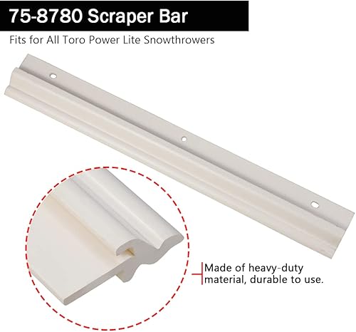 Miniatura 4 de HUZTL 84-1980 Paletas de goma 75-8780 Raspador con 66-7460 Kit de hardware de bombilla de cebador para Toro 38170 38171 38172 38173 38175 38176