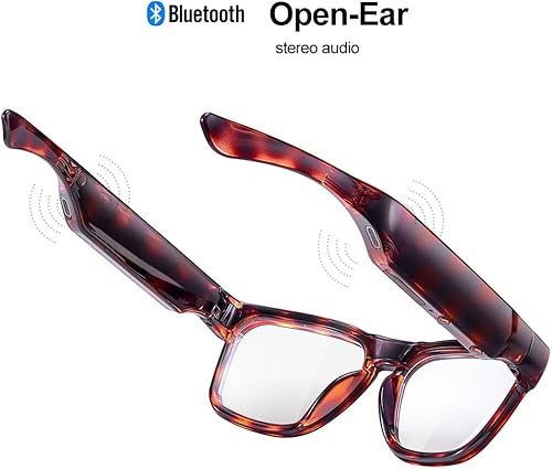 Miniatura 2 de OhO - Lentes de sol inteligentes, 128G MP3 Bluetooth con altavoz de oreja abierta, para deportes en interiores y exteriores, protección UV