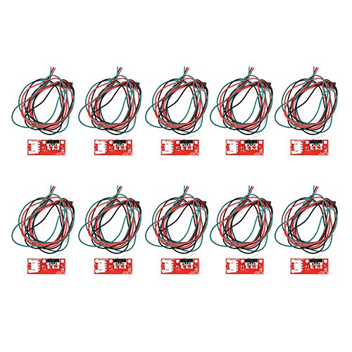 ZIXINNKC 10 rodillos de microinterruptor de contacto de seguridad de plástico con accesorio de alambre para equipos electrónicos