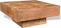 Vista 6 de Mesa de centro mesa de Centro para salaMesa de centro cuadrada marrón Madera maciza de mangoAdecuado para dormitorios, salas de estar y comedores