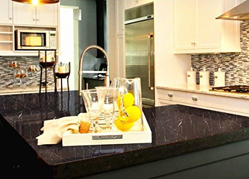 Upredo Marble Effect Paper Adhesive Granite Look Vinyl Film Countertop Peel Stick Shelf Liners 15.8In By 79In #TOP4