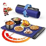 Warming Mat for Food,Warming Trays with 4 Temperature Levels 8 Seconds Heating Tech，Silicone Electric Warmer for Parties Buffet,Dining and Hosting,Christmas Gifts for Women