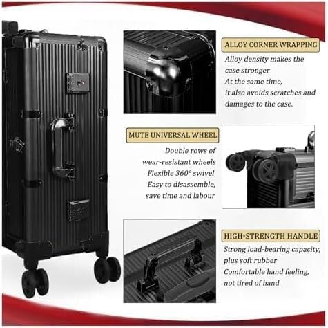 Miniatura 4 de Maletín De Maquillaje Con Ruedas, Maletín De Viaje Grande Con Luces Led, Organizador De Maquillaje Profesional Con Ruedas Y Soportes para