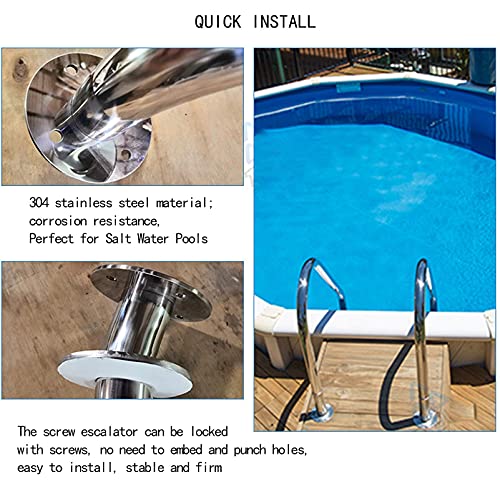 Escalera para piscina de acero inoxidable fácil de instalar miniatura 6