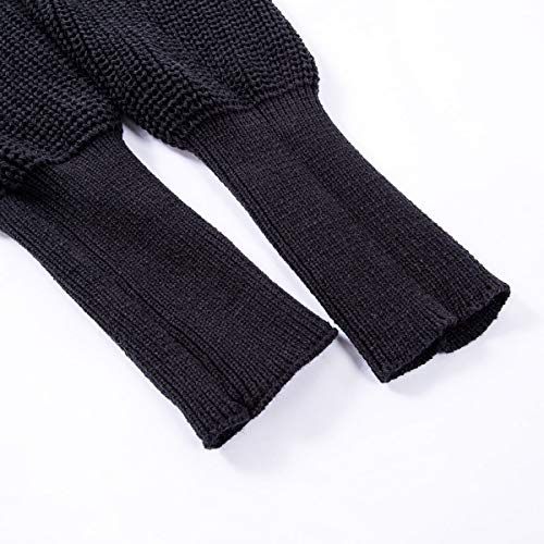 Springcmy Women Winter Knit Blanket Long Shawl Infinity Scarf Wrap Sweater with Sleeves Coat4