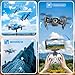 Mini RC Drohne mit Kamera für Kinder, Faltbarer Quadcopter mit Gestensteuerung, Sprachsteuerung und Höhenhaltung, Propellerschutz, 2 Akkus, Geschenk für Jungen und Mädchen ab 8 Jahren (Blau, S9W)