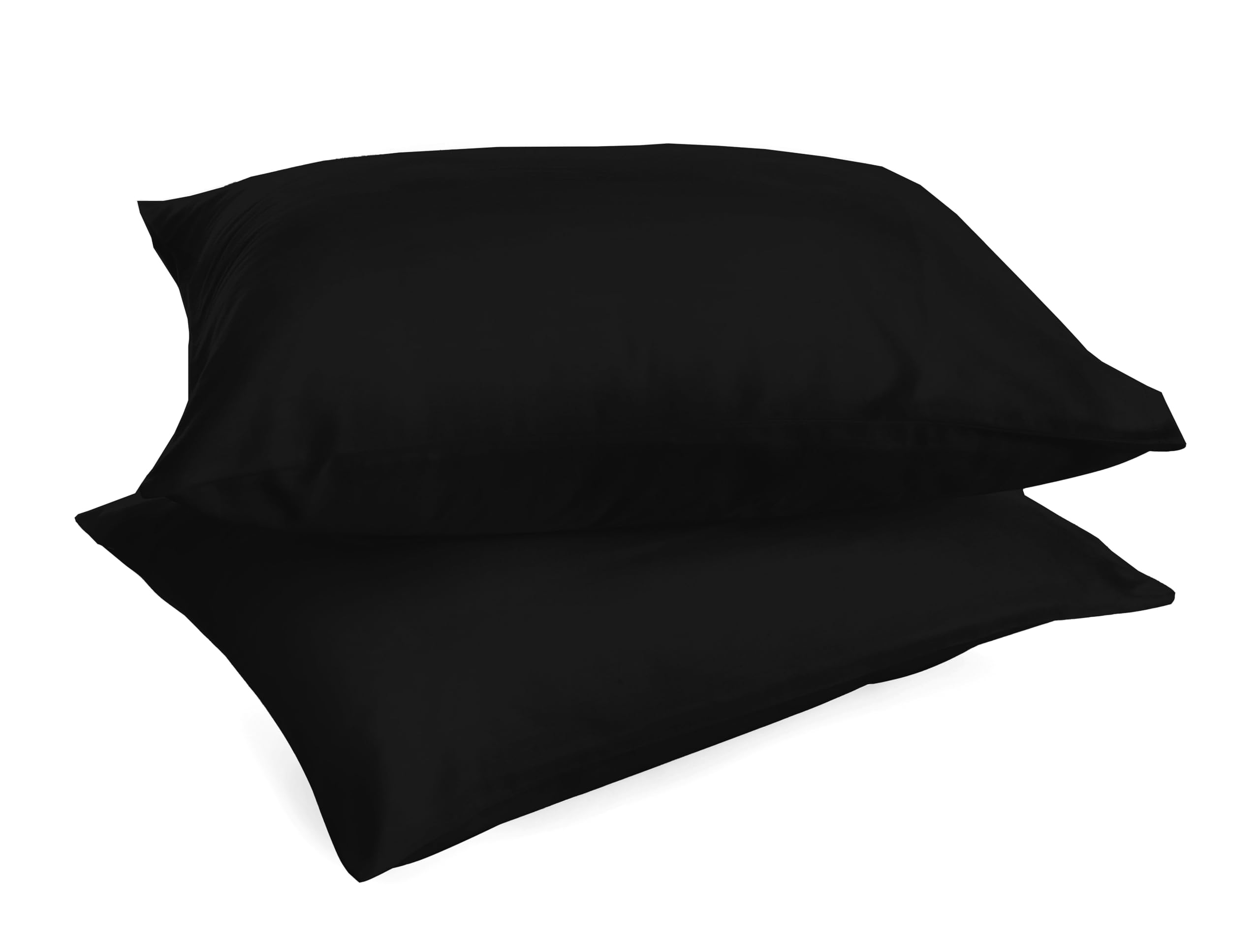 Coppia Di Federe In Cotone 52x80 CM, Nero, 100% Cotone, Chiusura A Busta