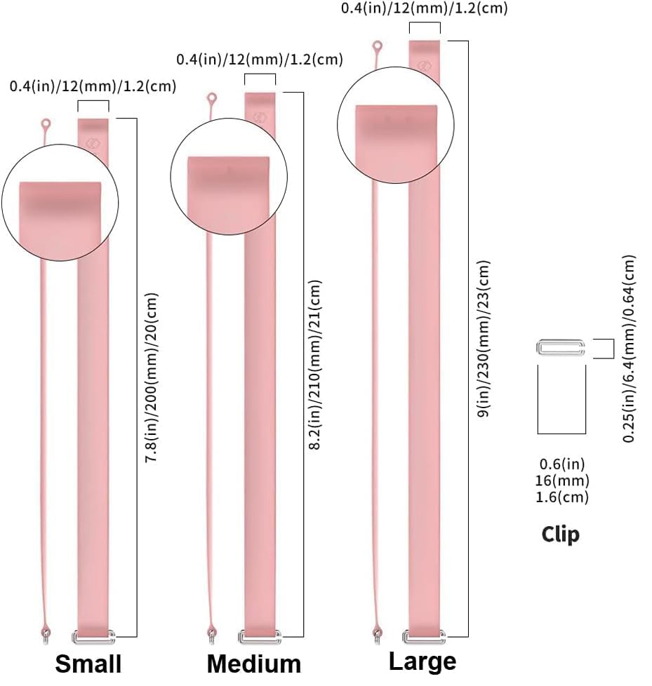 Image of Mizi [3 Pack] C-Shaped Clip Finger Phone Grip, Silicone Mobile Strap for Phone Case with Clip as Phone Loop Holder for iPhone & Android Phones - ‎(Black /Blue /Pink)(Small)