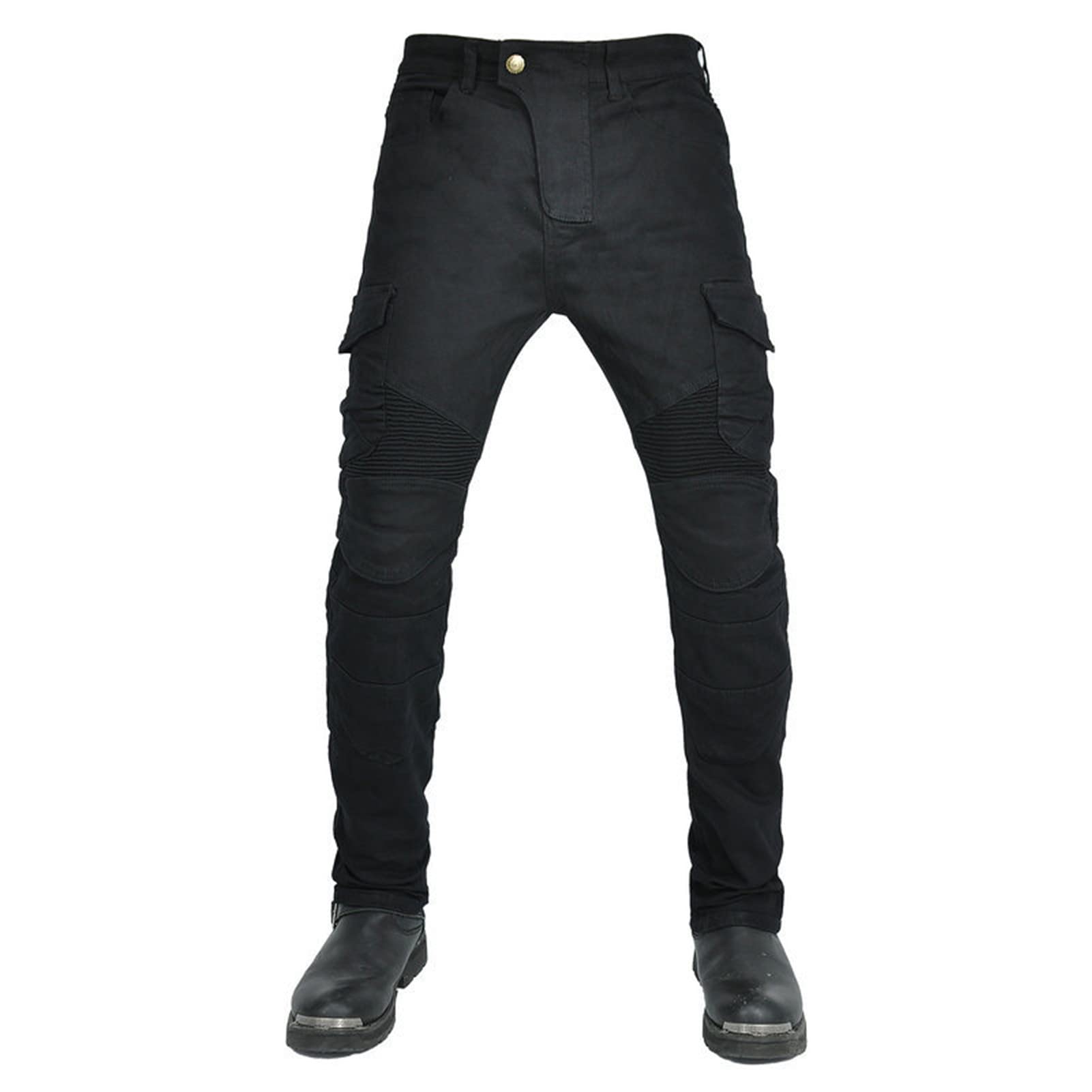 Jeans da Moto da Uomo Pantaloni da Moto Omologati CE Pantaloni in Denim Foderati in Kevlar Jeans da Moto Impermeabili